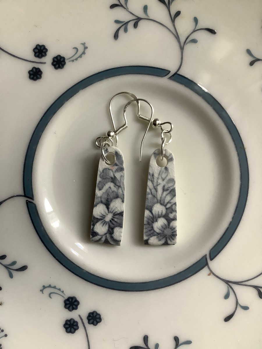 Handmade Ceramic Earrings One of a Kind zero waste Eco Friendly Gifts.