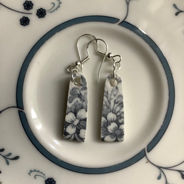 Handmade Ceramic Earrings One of a Kind zero waste Eco Friendly Gifts.