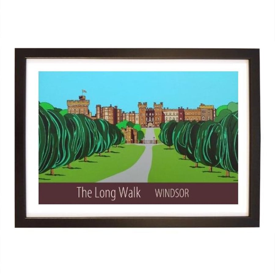 Long Walk Windsor travel poster print by Susie West