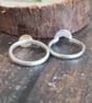 Sun and moon eclipse stacker rings in silver and brass - Image 4