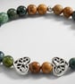 Moss Agate and Jasper Gemstone Bracelet - Image 2