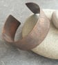 Copper cuff bracelet,  Spiral pattern, 7th anniversary gift, Beach lover gift - Image 8