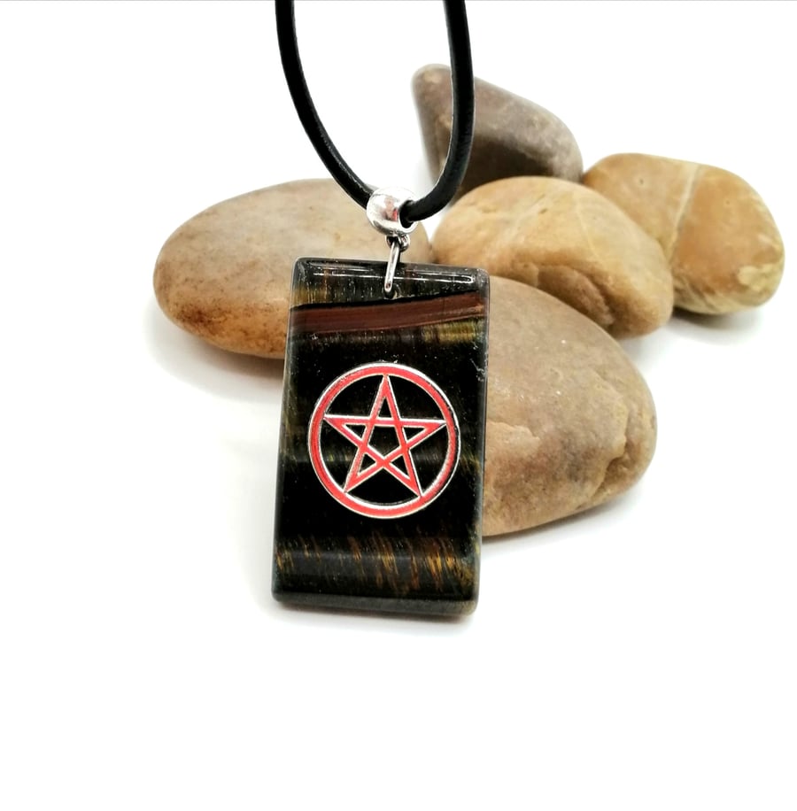 Tigers Eye Pentacle Necklace