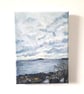 Sea view from Crammond Beach small original painting  - Image 1