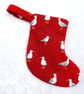 Mini Christmas Stocking,  Seagulls design - Image 1
