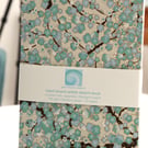 Handbound sketchbook with blue cherry blossom Japanese cover