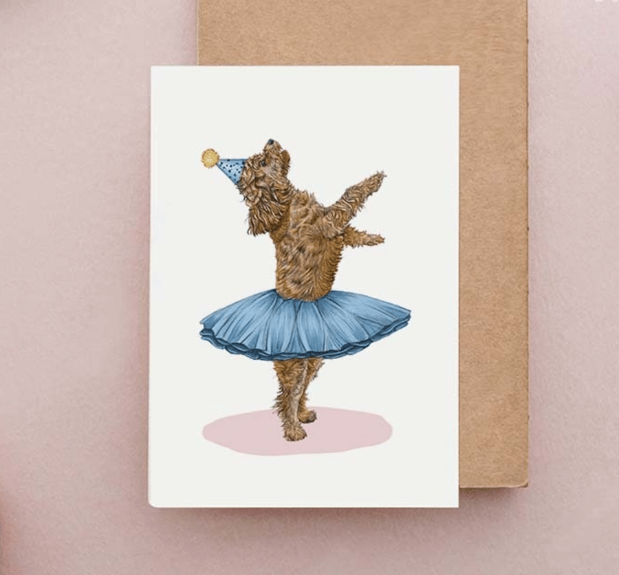 Cockapoo Birthday Card - Ballerina Card, Cockapoo Cards, Cockapoo Gifts