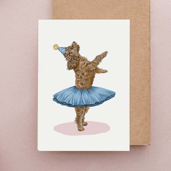 Cockapoo Birthday Card - Ballerina Card, Cockapoo Cards, Cockapoo Gifts