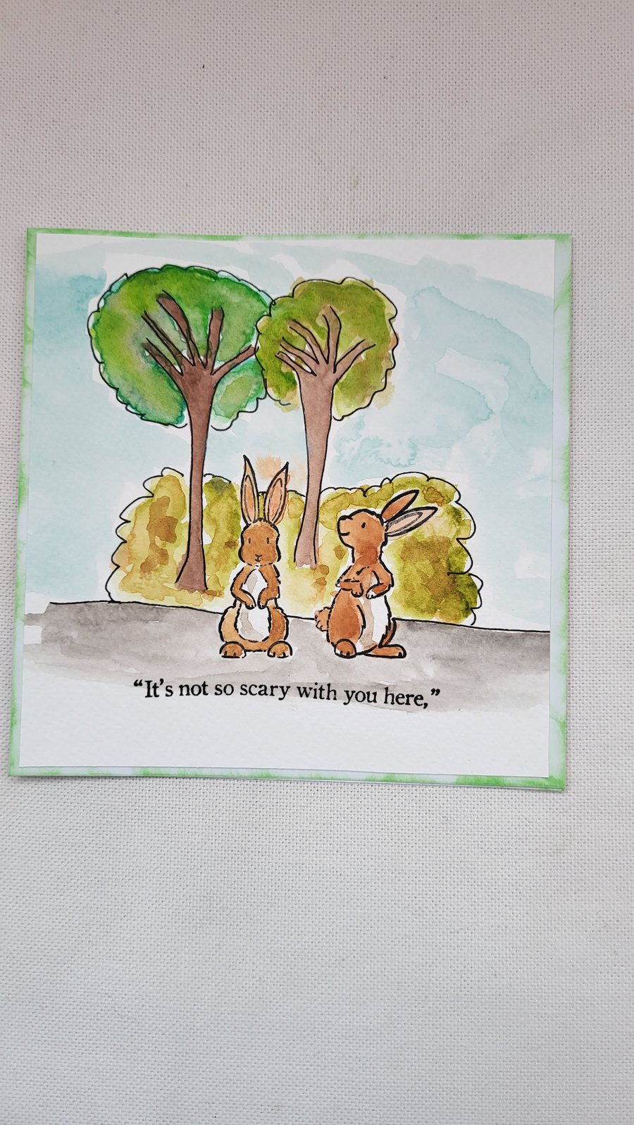 Handmade watercolour card,  