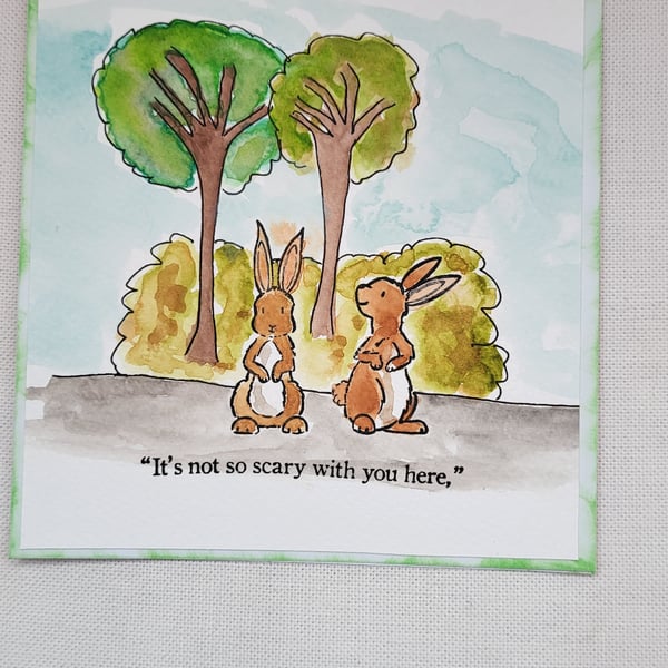 Handmade watercolour card,  