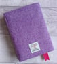 A6 'Harris Tweed®' Notebook Cover - Violet with Liberty London Foxglove Print - Image 3
