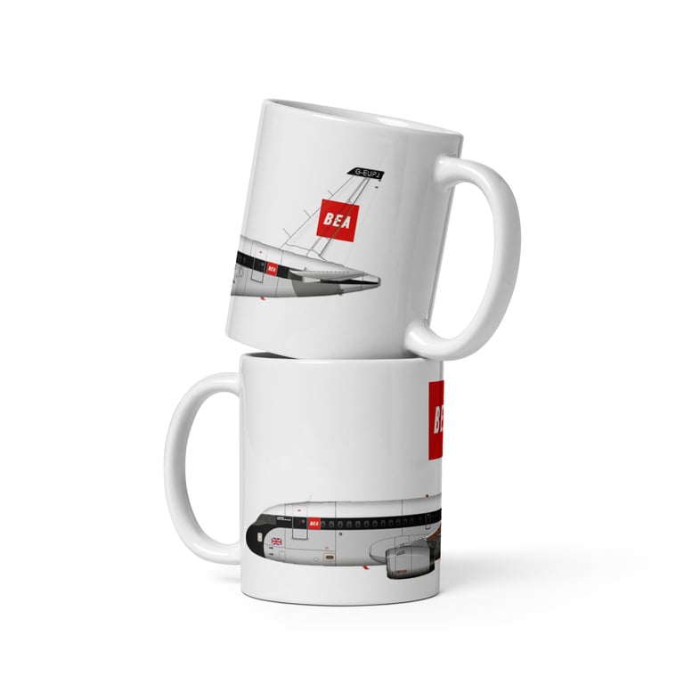 BEA Retro Airbus A319 Aviation Mug – British Airline Plane Spotter Gift