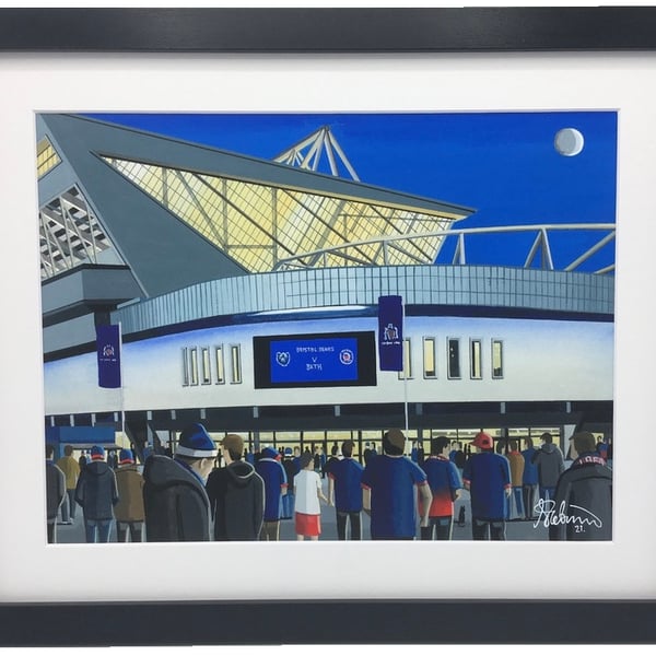 Bristol Bears, Ashton Gate Stadium, High Quality Framed Rugbyl Art Print.
