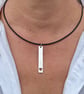 Leather necklace for women, Dainty Boho jewellery, Choker necklace - Image 3