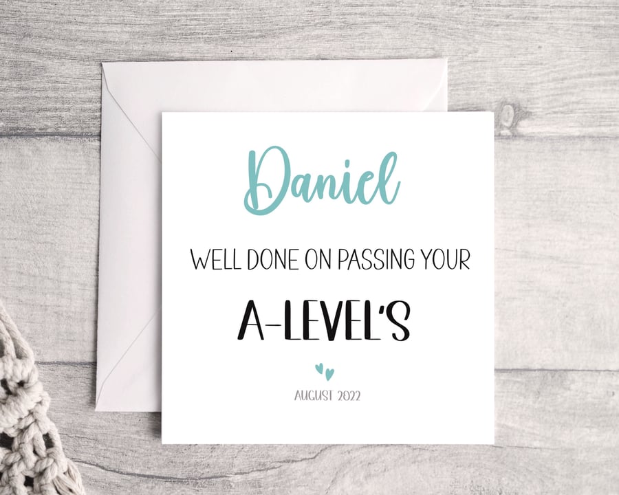 Personalised Well Done on Passing your A-Levels Card