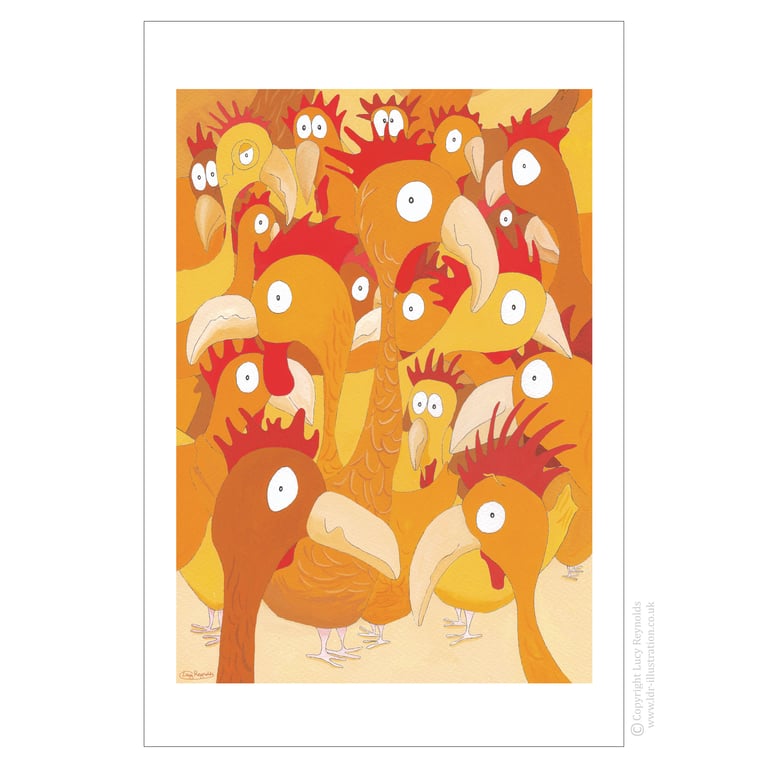 Cheeky Chickens Tea Towel