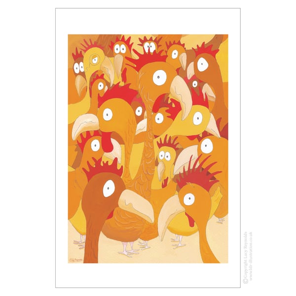 Cheeky Chickens Tea Towel