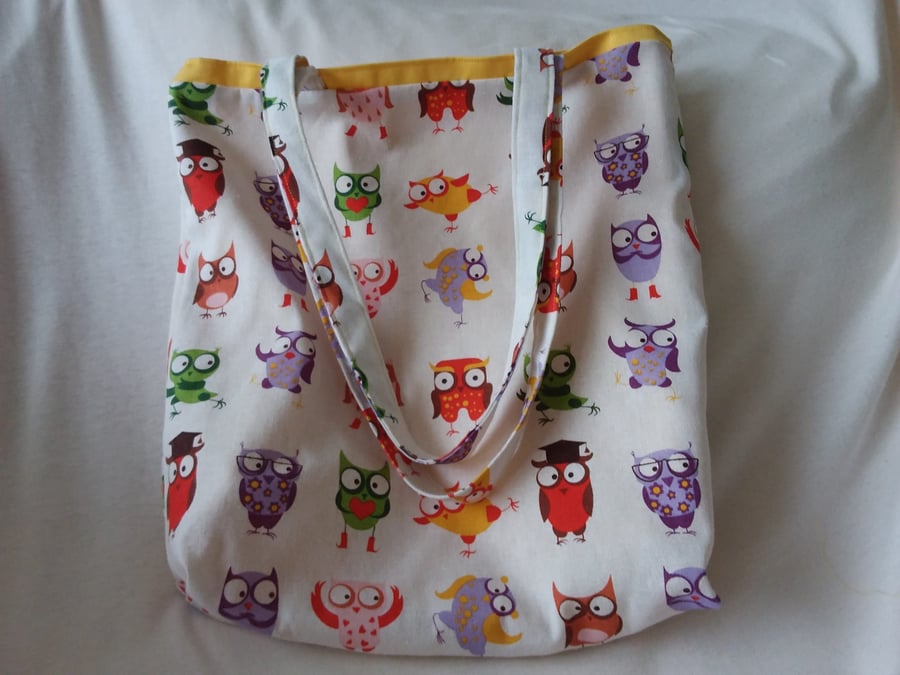 Shopping,Tote Bag Crazy Owl ‘Handmade’