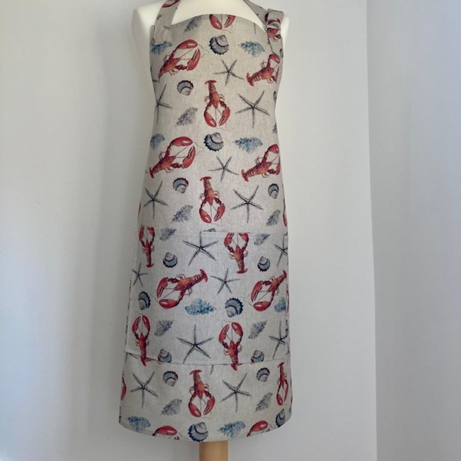 Apron - Lobster fabric full length apron