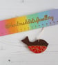 Christmas Geometric or stripes Robin hanging decoration, one supplied - Image 4