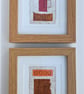 Colourful Combinations Yellow Pink Orange Handstitched Geometric Art Pictures - Image 5