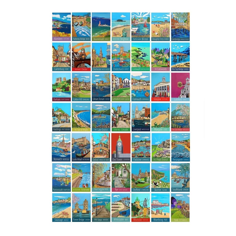 Great British travel posters print by Susie West