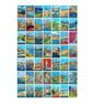 Great British travel posters print by Susie West - Image 1
