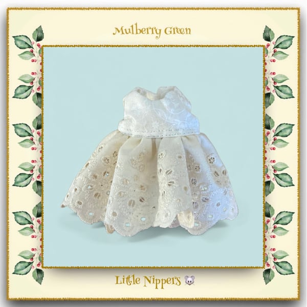 Little Nippers Cream LaceDress 