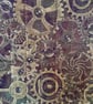 Steampunk Cogs Print Quilted Fabric Sleeve For 6" Kindle Paperwhite - Image 3