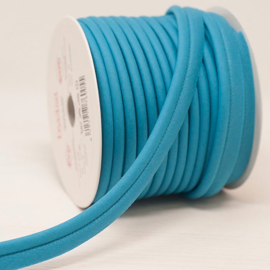 18mm Wide Turquoise Blue Poly Cotton Flanged Piping Cord