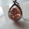 Cherry Blossom Tree Teardrop Pendant 