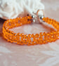 Tangerine Orange Beaded Bracelet - Image 5