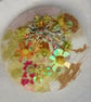 The pastel yellow brooch with sequins and beads - Image 2