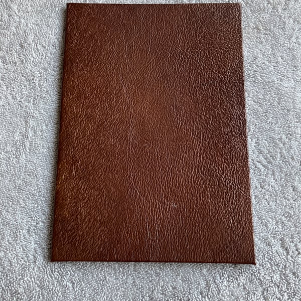 A5: Brown coloured Leatherbound Lined Notebook - FREE SHIPPING
