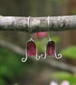 Silver and Copper Bluebell Dangle  Earrings - Image 1