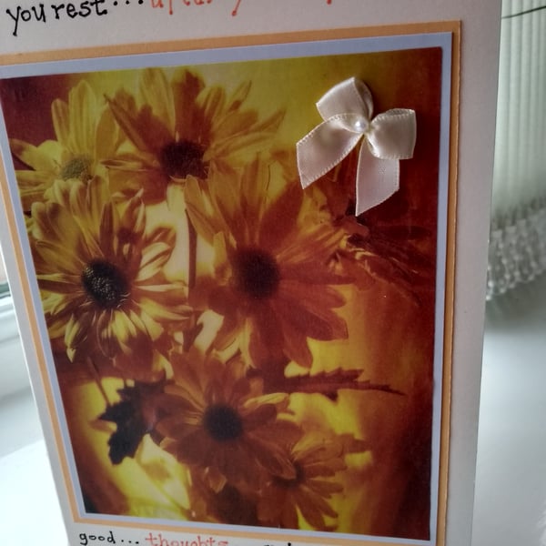 Chrysanthemum get well after your operation card