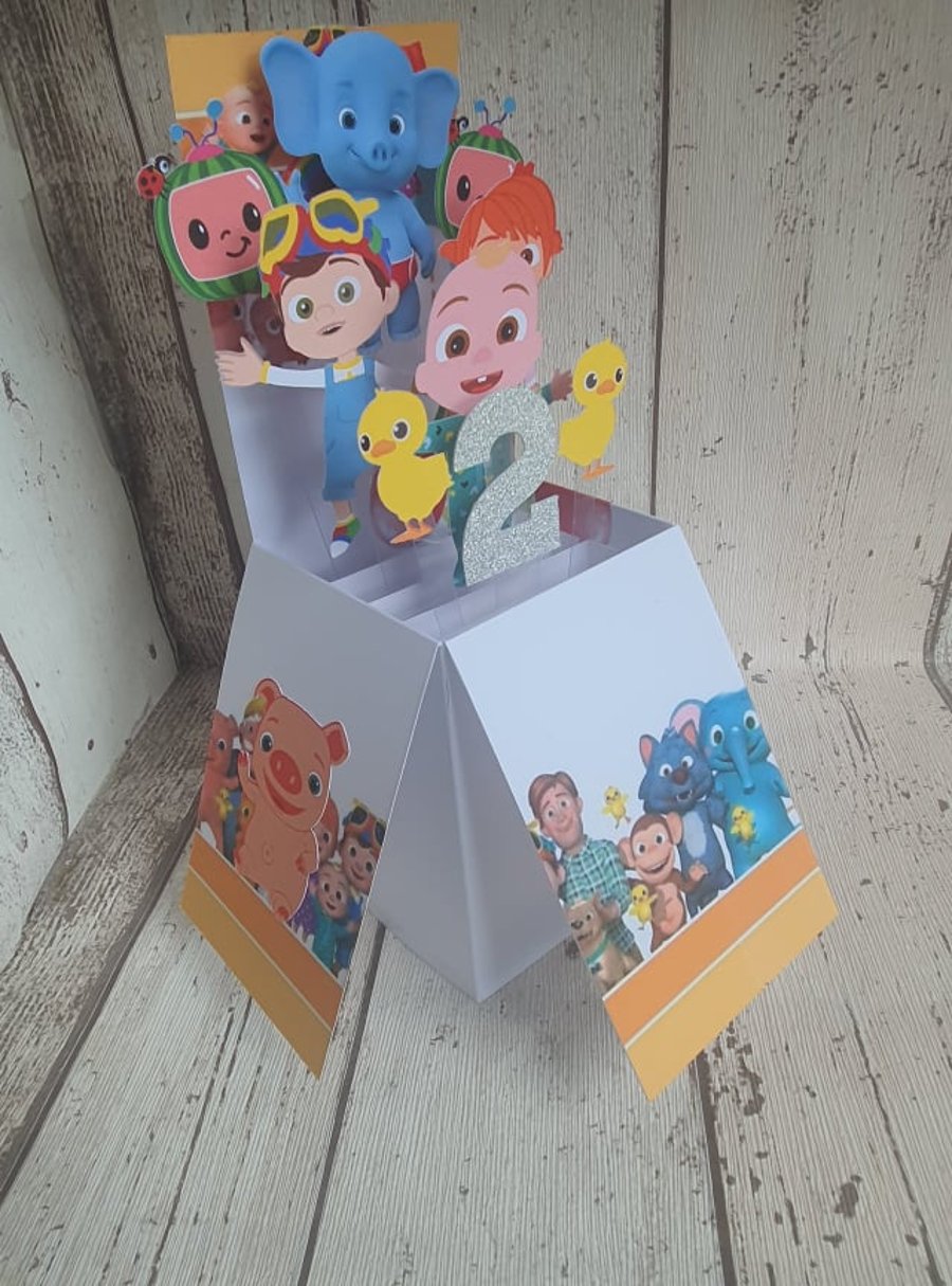 CocoMelon Pop-up Birthday Ccard