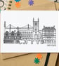 Hereford Skyline Greetings Card - Image 1
