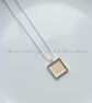 Necklace Prisme Paint Sqaure Cabochon Pendant - Image 1