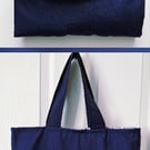 Navy blue foldable shopping bag 