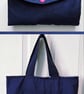 Navy blue foldable shopping bag  - Image 1