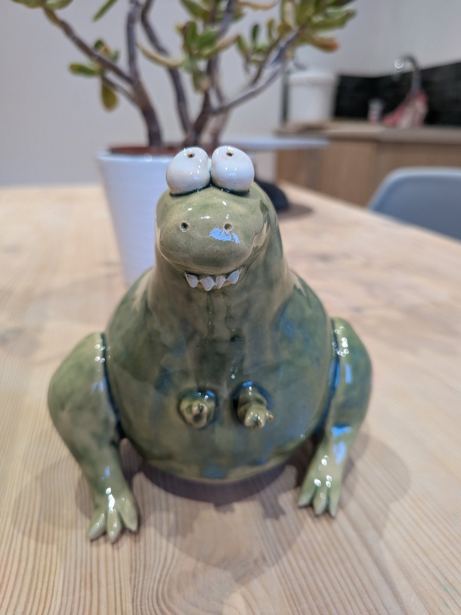 Ceramic T-rex sculpture, dinosaur ornament 