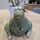 Ceramic T-rex sculpture, dinosaur ornament 