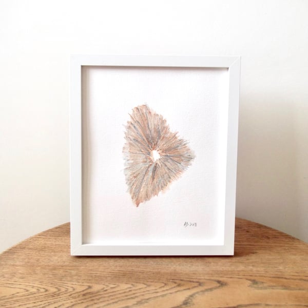 Minimalist Abstract Triangle Original Watercolour Art Framed 