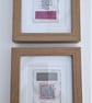 Colourful Combinations Grey Pink Handstitched Geometric Art Pictures - Image 7