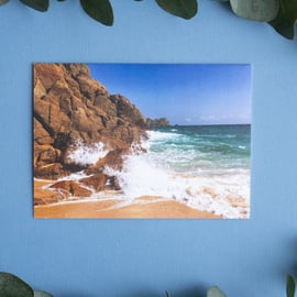 Cornish Waves - Landscape Greetings Card & Envelope 