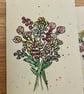 Hand-painted Flower Bouquet Card