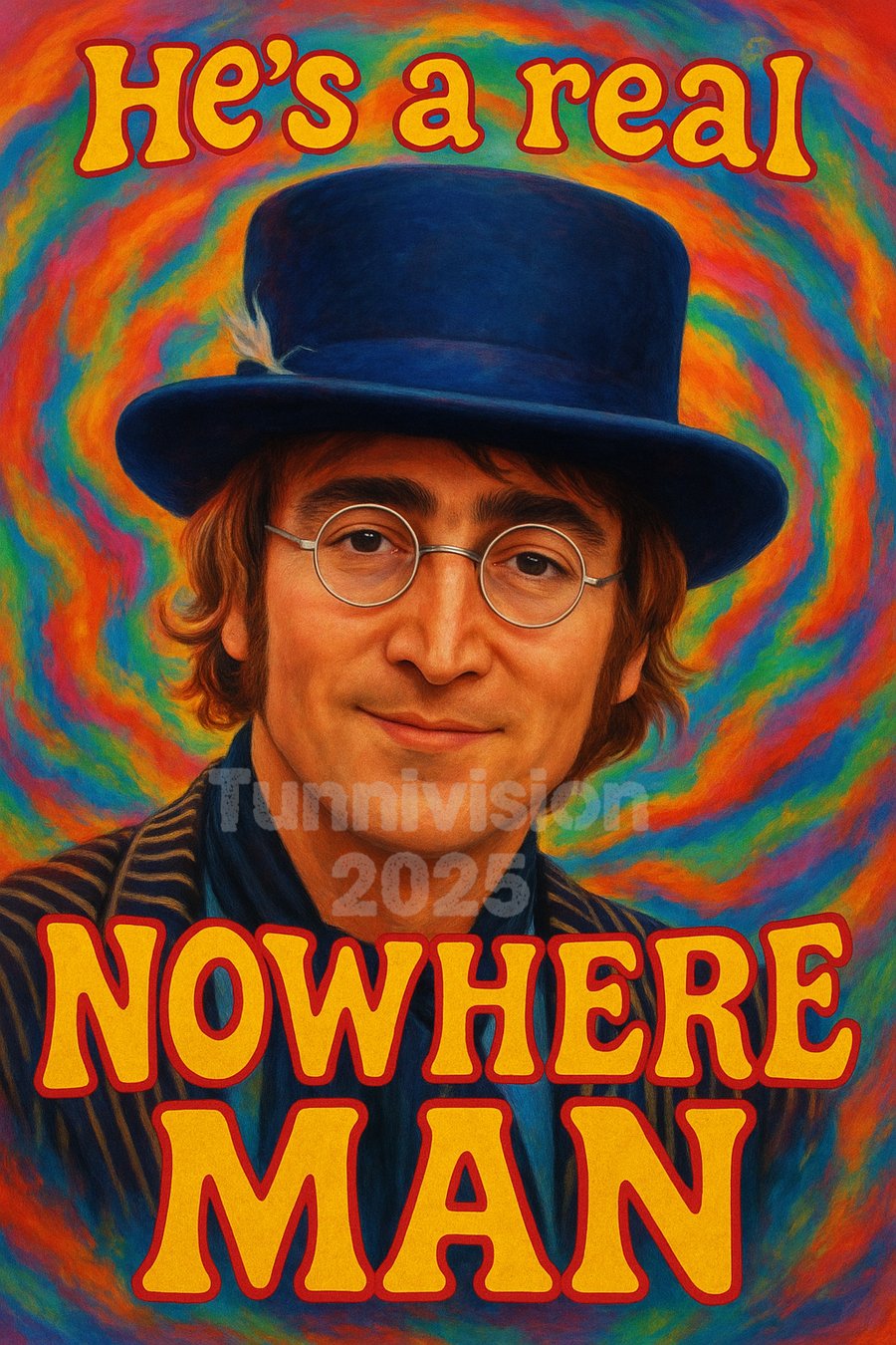 John Lennon 12 x 8 inch art print  Nowhere Man