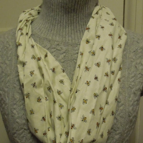 Bee Print Twist Scarf