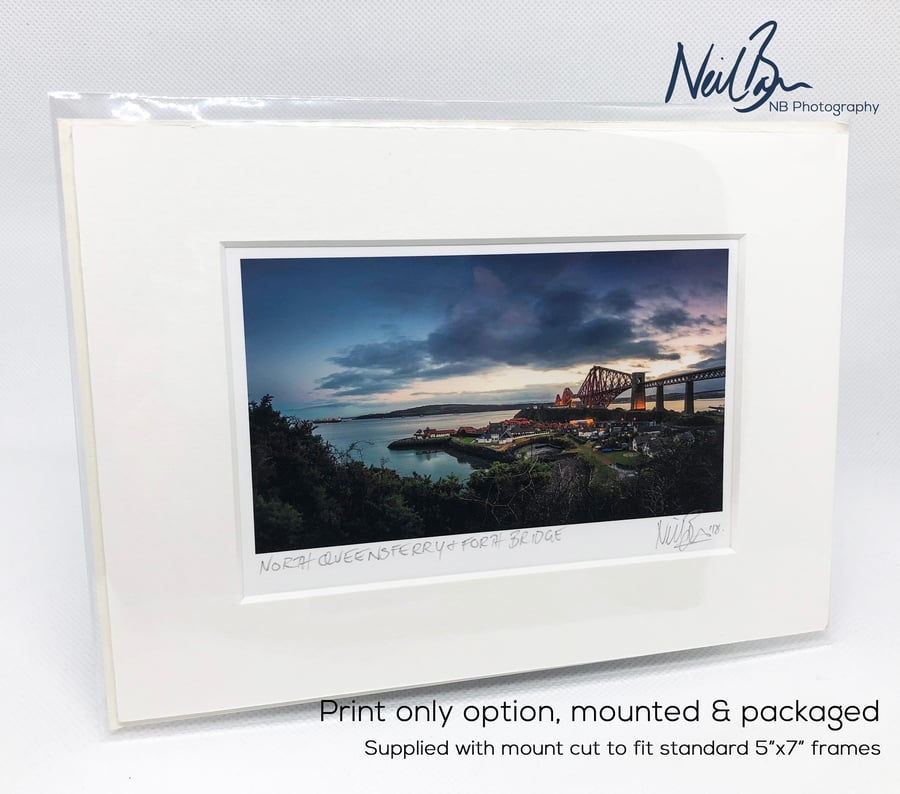 The Forth Bridge & North Queensferry Scotland - A6 (7" x 5") Unframed Print